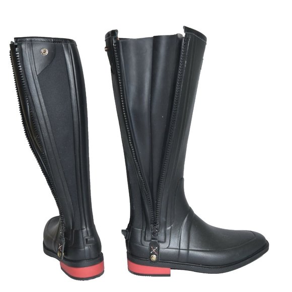 $550 Hunter Field Duke of Wellington Tall Boot RAIN EXPANDABLE BLACK 5 US (B22) - Picture 1 of 10